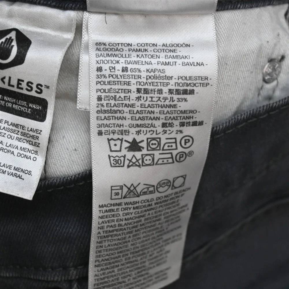 Levis 34x36 Gray Stretch Denim 541 Athletic Taper Mens Jeans